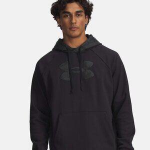 Men’s Under Armour Black Hoodie Camo Print Logo NWT M